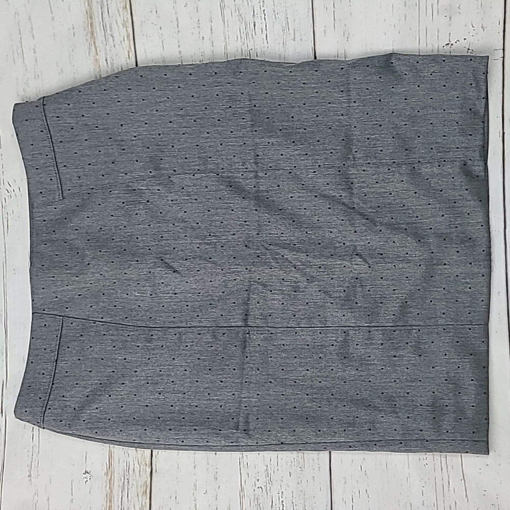 Banana Republic Grey Black Polka Dot Pencil Skirt Size 2